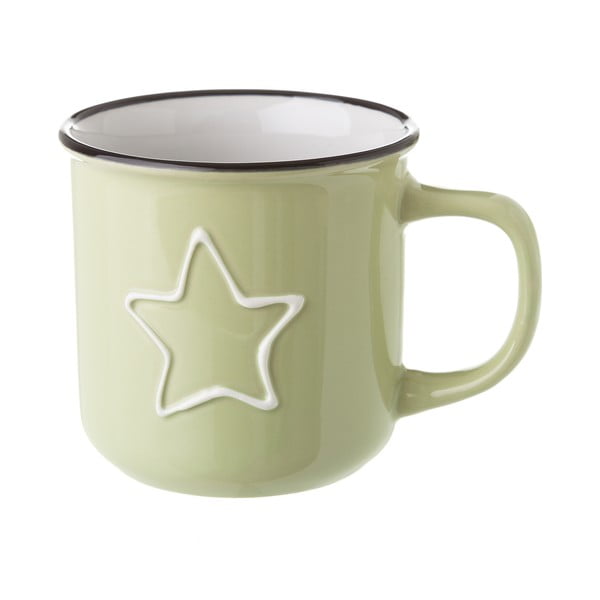 Zielony kubek ceramiczny Unimasa Star, 325 ml