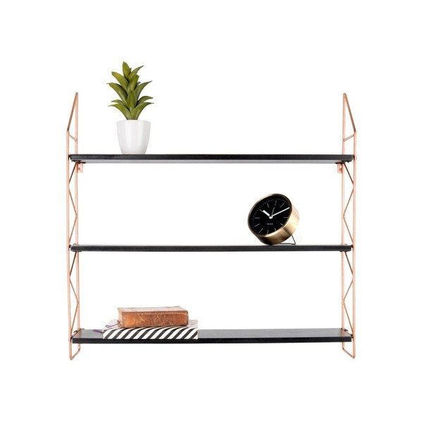 Półka z konstrukcją w miedzianej barwie PT LIVING Zig Zag-image-2
