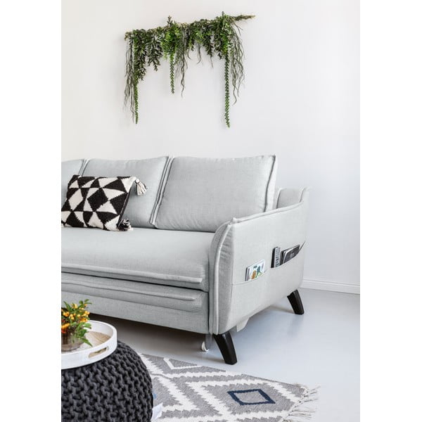 Jasnoszary narożnik rozkładany Miuform Charming Charlie, lewostronny-image-4