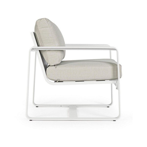 Biały metalowy fotel ogrodowy Merrigan   – Bizzotto-image-3