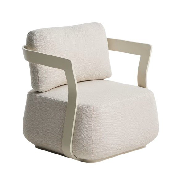 Kremowy tapicerowany fotel ogrodowy Tamaris – Kave Home