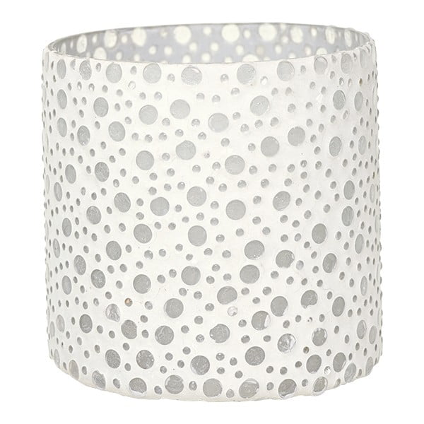 Świecznik Dots in White, 12,5 cm