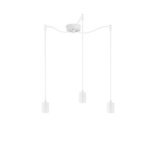 Biała lampa wisząca z 3 kablami Sotto Luce Cero Basic