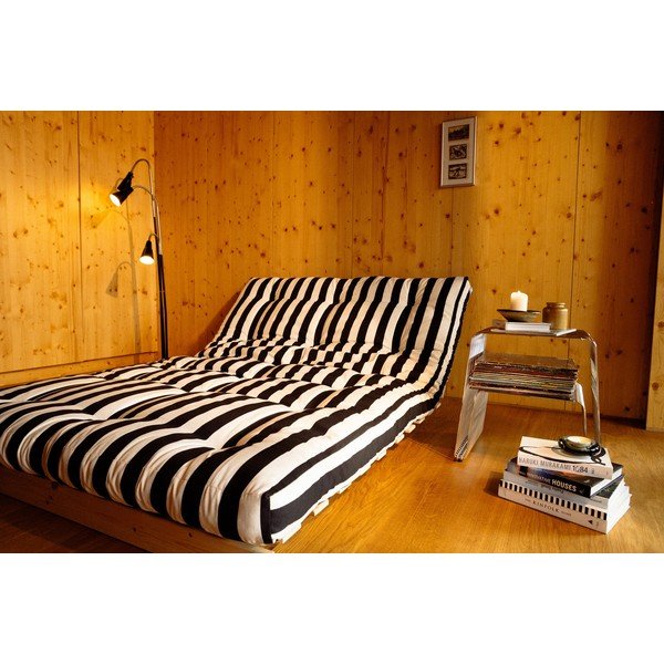 Czarno-biała rozkładana sofa 140 cm Roots – Karup-image-4