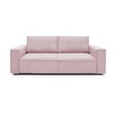Jasnoróżowa sztruksowa rozkładana sofa 245 cm Nihad – Bobochic Paris