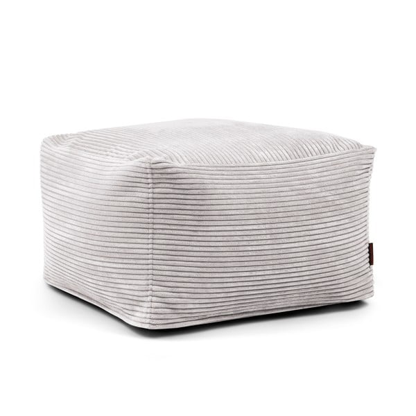 Jasnoszary sztruksowy worek do siedzenia Softbox MooG – SLOWDOWN