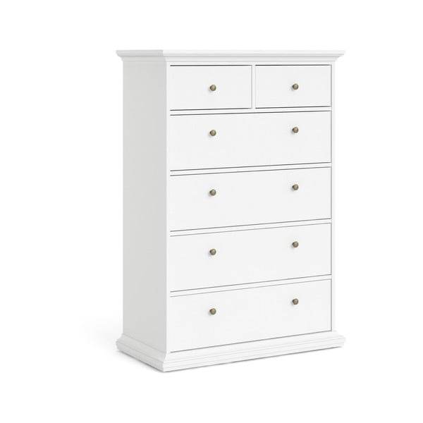Biała wysoka komoda 96x140 cm Paris – Tvilum-image-3