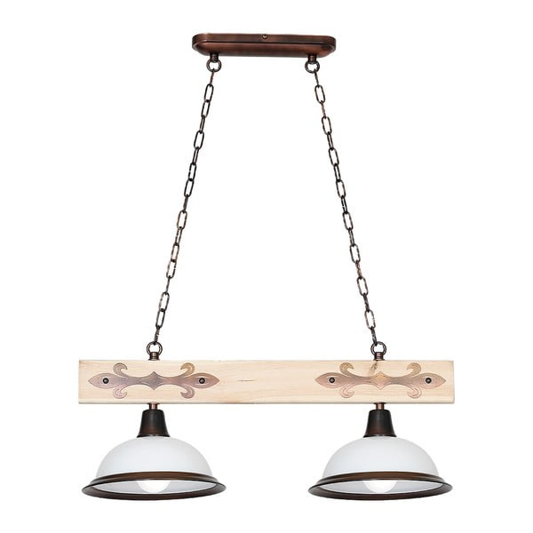 Lampa wisząca z drewnianymi detalami Glimte Albero II Dos