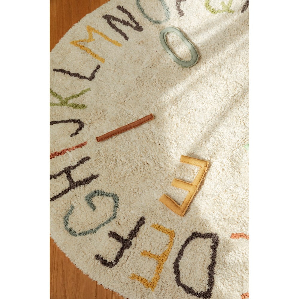 Kremowy bawełniany dziecięcy dywan do zabawy ø120 cm ABC Color and Letters – Lorena Canals (zdjęcie 11)