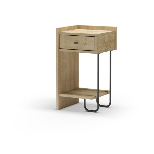 Szafka nocna w dekorze dębu z półką Mercure – Marckeric-image-3