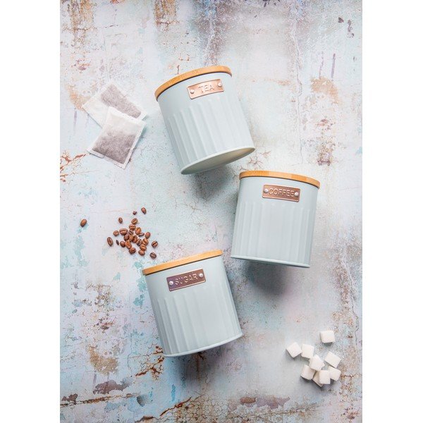 Stalowe pojemniki na żywność 3 szt. na kawę/na herbatę – Kitchen Craft-image-3