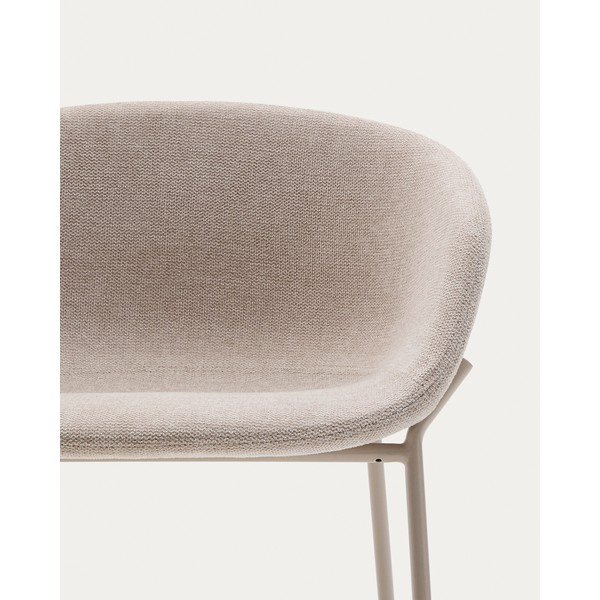 Beżowy hoker (wysokość siedziska 65 cm) Yvette – Kave Home-image-3