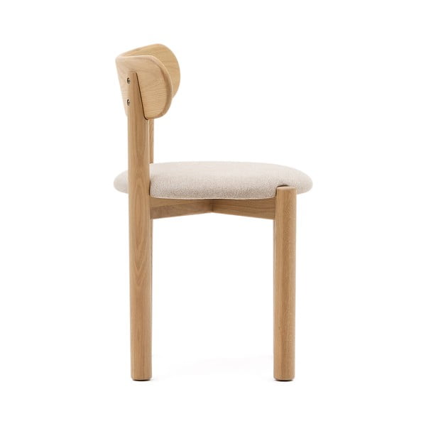 Kremowo-naturalne krzesła z litego drewna dębowego zestaw 2 szt. Nebai – Kave Home-image-3