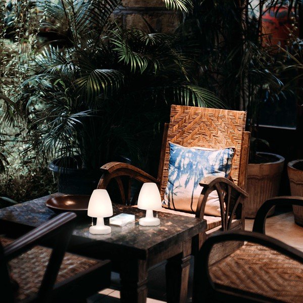 Biała lampa stołowa LED (wysokość 25 cm) Termoli – Fischer & Honsel-image-1