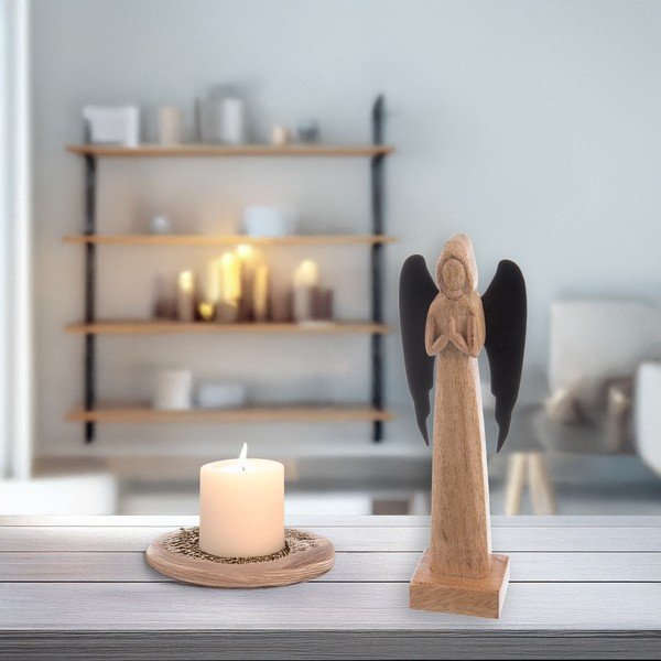 Drewniana figurka (wysokość 27 cm) Angel – Orion-image-1