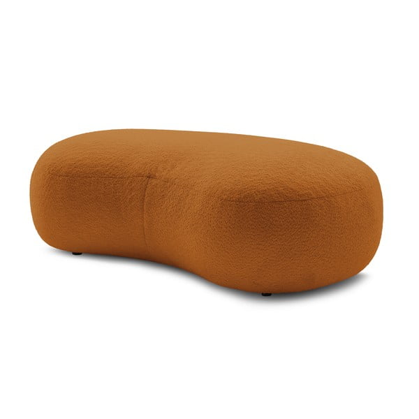 Musztardowy podnóżek z materiału bouclé Saint-Germain – Bobochic Paris-image-3