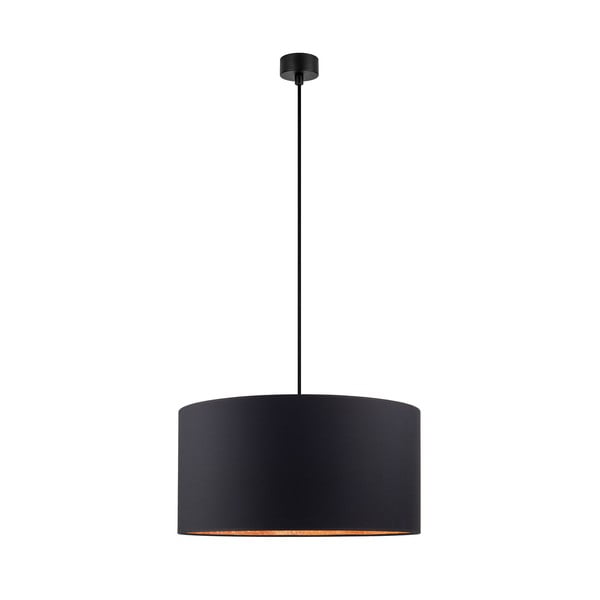 Czarna lampa wisząca z wnętrzem w kolorze miedzi Sotto Luce Mika, ⌀ 50 cm