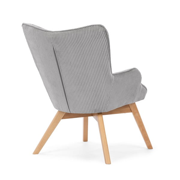 Szary sztruksowy fotel Niko – Ropez-image-3