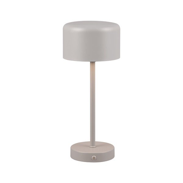 Jasnoszara lampa stołowa LED ze ściemniaczem (wys. 30 cm) Jeff – Reality-image-1