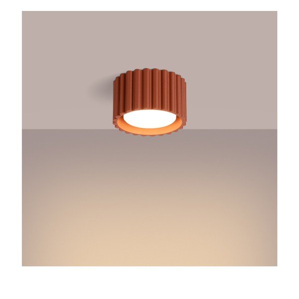 Metalowa lampa punktowa w kolorze terakoty ø 10 cm Zora – Sollux-image-4