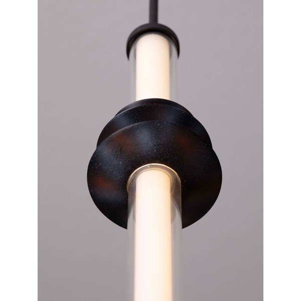 Lampa wisząca LED ceramiczna ze ściemniaczem w kolorze matowej czerni z kloszem ze szkła akrylowego ø 8 cm Stalactite – Nova Luce-image-2
