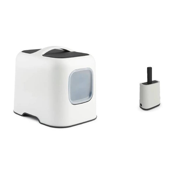 Biały zestaw kuwety i łopatki Biala – Rotho