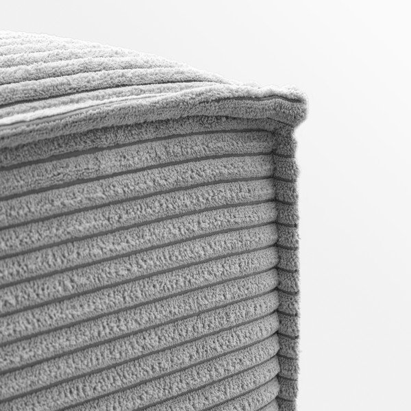 Jasnoszary sztruksowy podnóżek Kave Home Blok-image-1