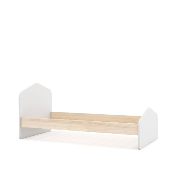 Białe łóżko dziecięce w dekorze sosny 90x190 cm Estefania – Marckeric