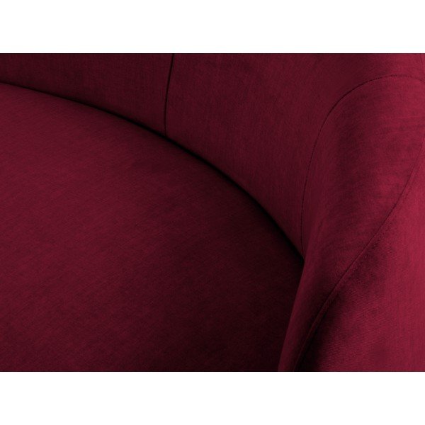 Bordowa aksamitna asymetryczna sofa Mazzini Sofas Debbie, lewostronna-image-1