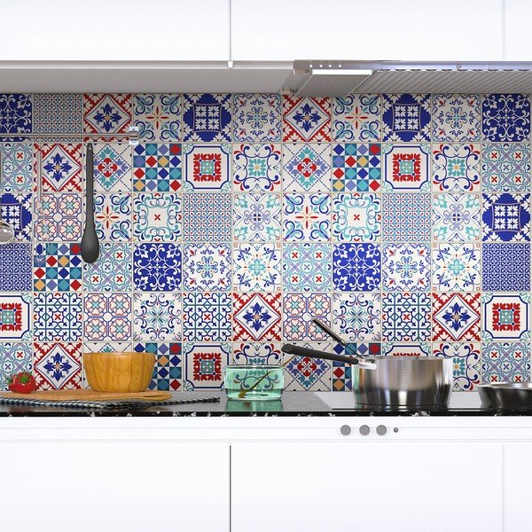 Zestaw 30 naklejek ściennych Ambiance Azulejos Milonga, 15x15 cm-image-4