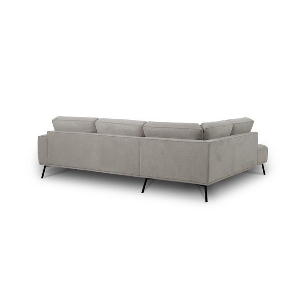 Szarobeżowy narożnik z tkaniny szenilowej (lewostronny/w kształcie litery L) Amsterdam – Scandic-image-3