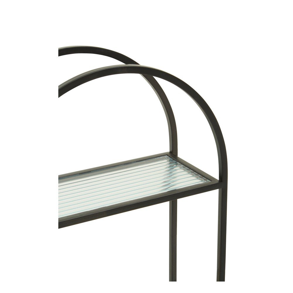Czarna/w naturalnym kolorze wielopoziomowa metalowa półka 35 cm Mataram – Premier Housewares (zdjęcie 7)