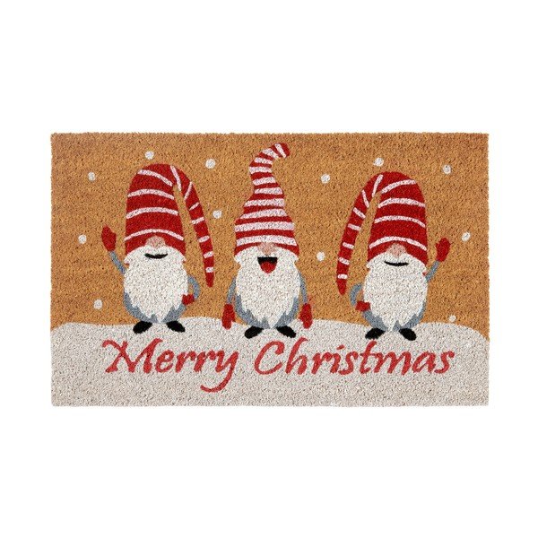 Wycieraczka z włókna kokosowego ze świątecznym motywem 40x70 cm Christmas Gnomes – Hanse Home