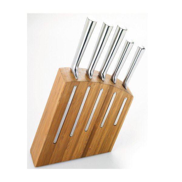 Komplet 5 noży z bambusowym stojakiem Jean Dubost Kimono Bamboo-image-1