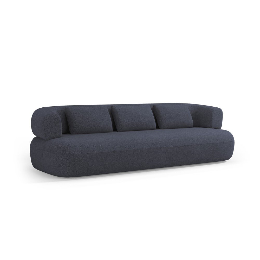Ciemnoniebieska sofa z materiału bouclé 226 cm Jenny – Micadoni