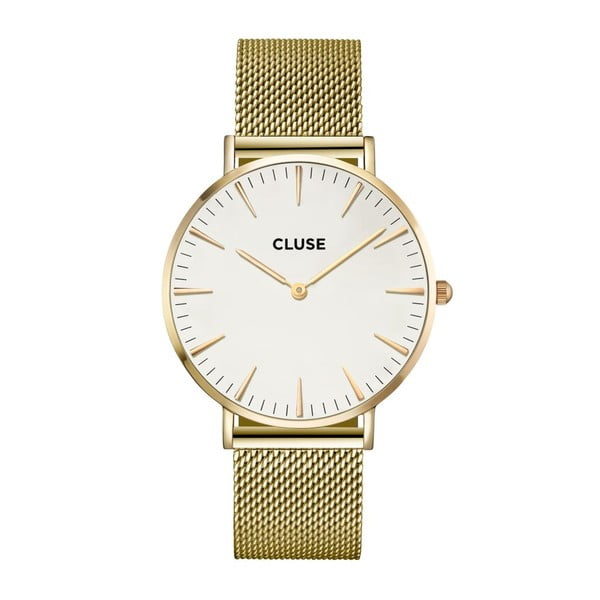 Zegarek damski ze stali nierdzewnej w złotej barwie Cluse La Bohéme