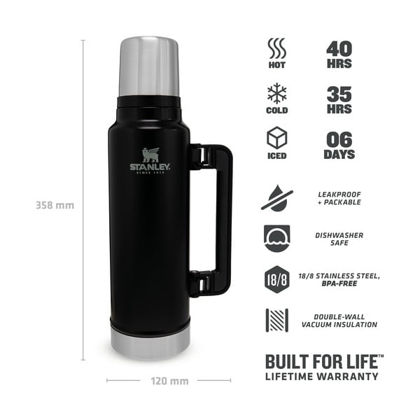 Czarny termos z kubkiem 1,4 l – Stanley-image-4
