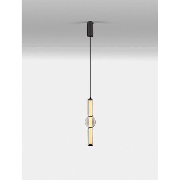 Szara szklana lampa wisząca LED ze ściemniaczem ø 12 cm Ulon – Nova Luce-image-4