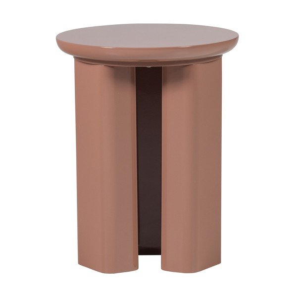 Okrągły stolik z połyskiem ø 40 cm Orivo – WOOOD-image-3