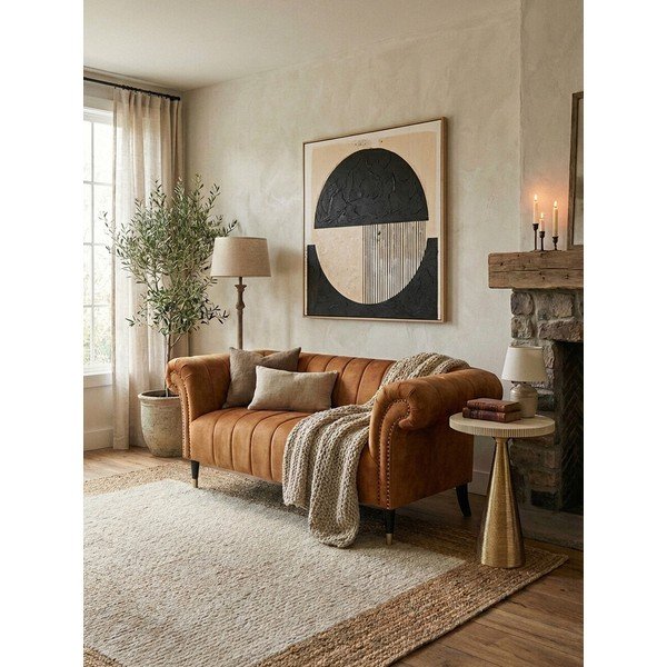 Brązowa sofa 185 cm Siena – Premier Housewares-image-1