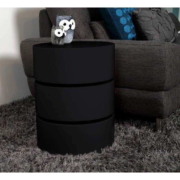Czarny składany stolik Actona Pop, ⌀ 40 cm-image-1