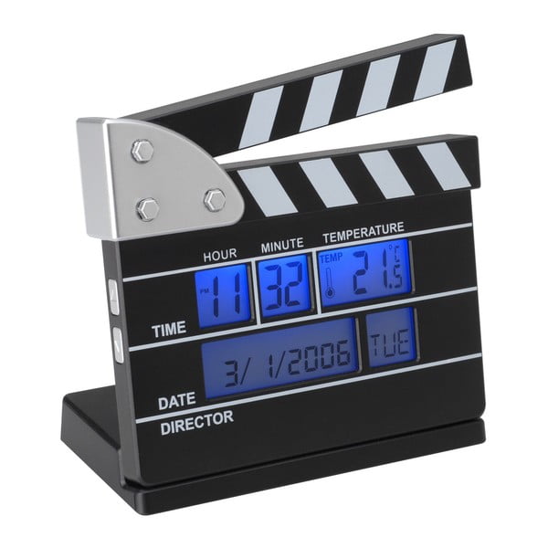 Budzik w kształcie klapsa filmowego Le Studio Clapper Mini Alarm Clock