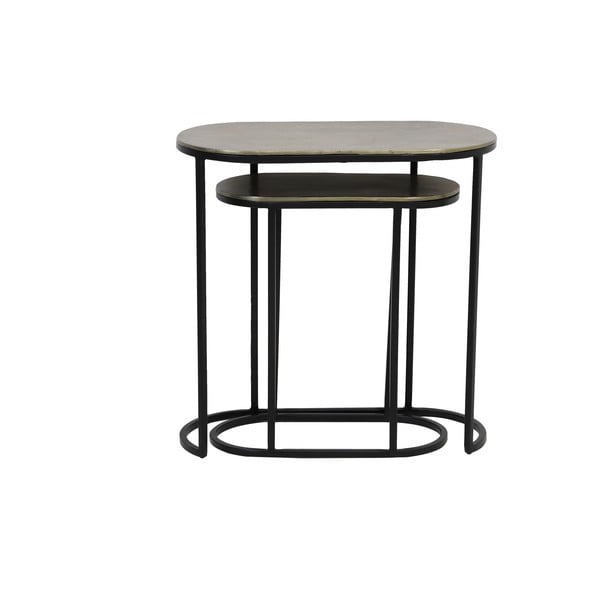 Metalowe stoliki zestaw 2 szt. 26x53 cm Bocov – Light & Living-image-2
