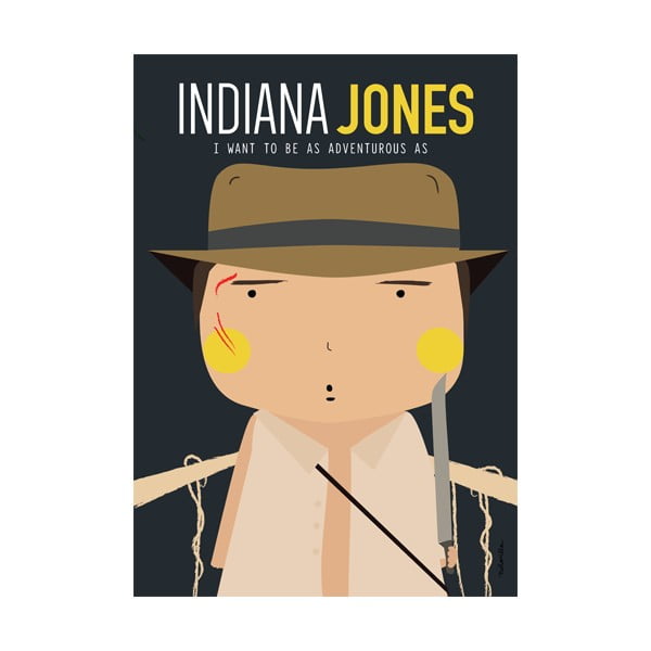 Plakat NiñaSilla Indiana Jones, 21x42 cm