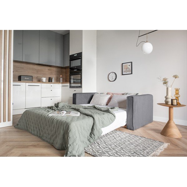 Szara rozkładana sofa 168 cm Lucky Lucy – Miuform-image-3