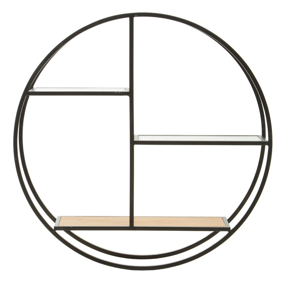 Czarna/w naturalnym kolorze wielopoziomowa metalowa półka 61 cm Mataram – Premier Housewares