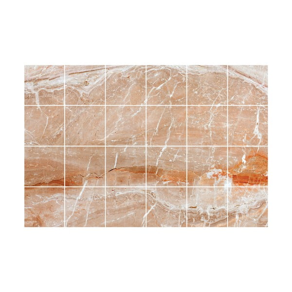 Zestaw naklejek na kafelki 24 szt. 15x15 cm Marble Tiles Torino – Ambiance-image-2