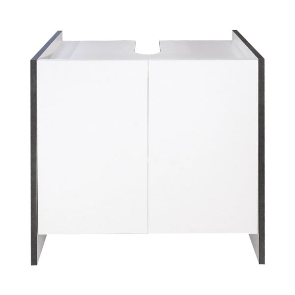 Biała szafka łazienkowa z szarym korpusem TemaHome Biarritz, wys. 59,2 cm