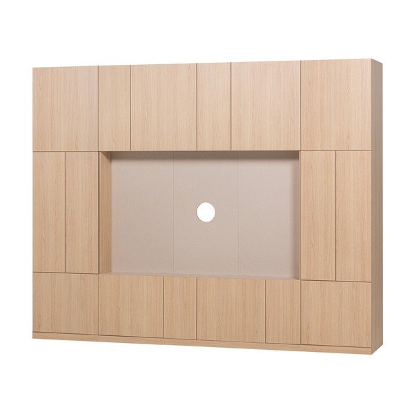 Modułowa szafka pod TV w naturalnym kolorze 268x215 cm Build – WOOOD-image-2