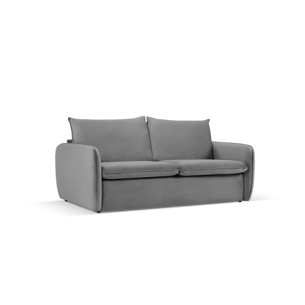 Szara aksamitna rozkładana sofa 214 cm Vienna – Cosmopolitan Design-image-3